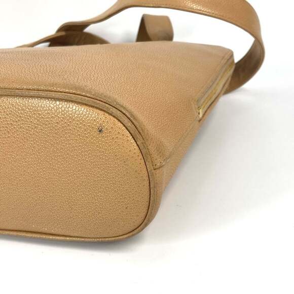 CHANEL Vintage Cream Caviar Leather Logo Shoulder Bag - Picture 6 of 16
